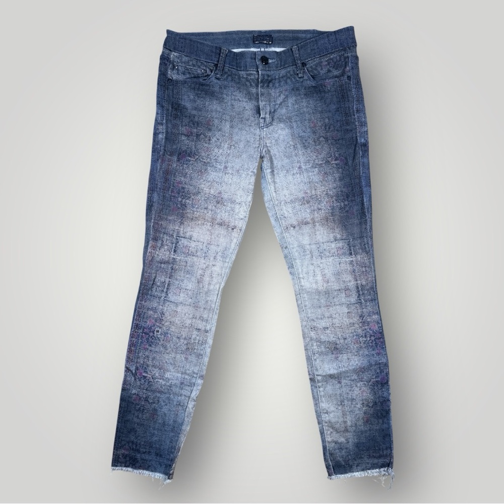 MOTHER Looker Ankle Fray Jeans 28 Relax Awhile Raw Hem Designer Denim Rare